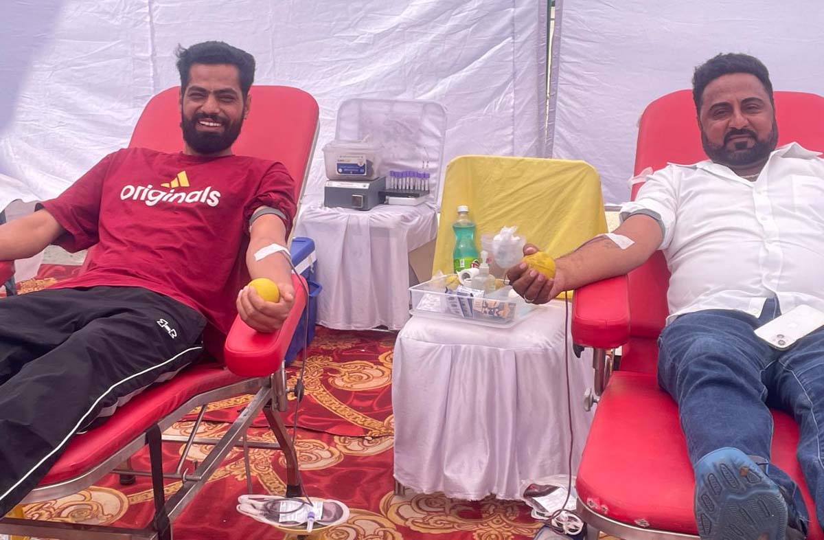 Organized blood donation camp